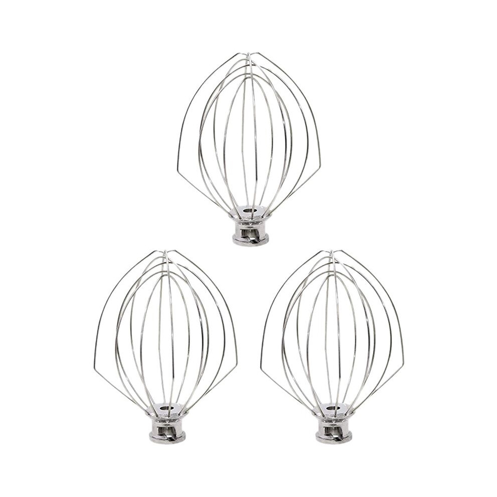 3X K5aww Replacement Wire Whip For Vertical Mixer Aid, 5 Quart Lift Bowl 6-Wire Whip Attachment Accessories Cream 4713266468830