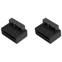 2X PH19B USB 3.0 Conector Interno USB3.0 19/20P Soquete 90 Graus Adaptador Conversor para Placa-MãE de Computador