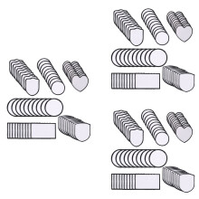 180Pcs Sublimation Blanks Patches Fabric Iron- Patch Blanks Repair Blank Patches for DIY Hats Shirts Shoes Supplies