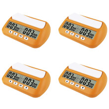 4X Schaakklok, Digitale Schaaktimer & Gametimer, 3-In-1 Multifunctionele Draagbare Professionele Klok Geel