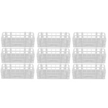 9 confezioni di rack plastica, supporto per rack per provette da laboratorio a 21 fori per provette da 30 mm, bianco