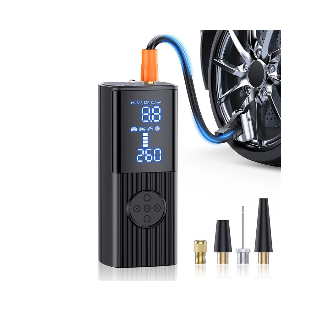 Tire Inflator Portable Air Compressor, Portable Air Compressor With Accurate Pressure Gauge 4762912116748