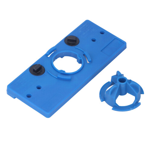 ABS Hinge Hole Saw Jig for Concealed Hinge Drilling, Blue, 35mm