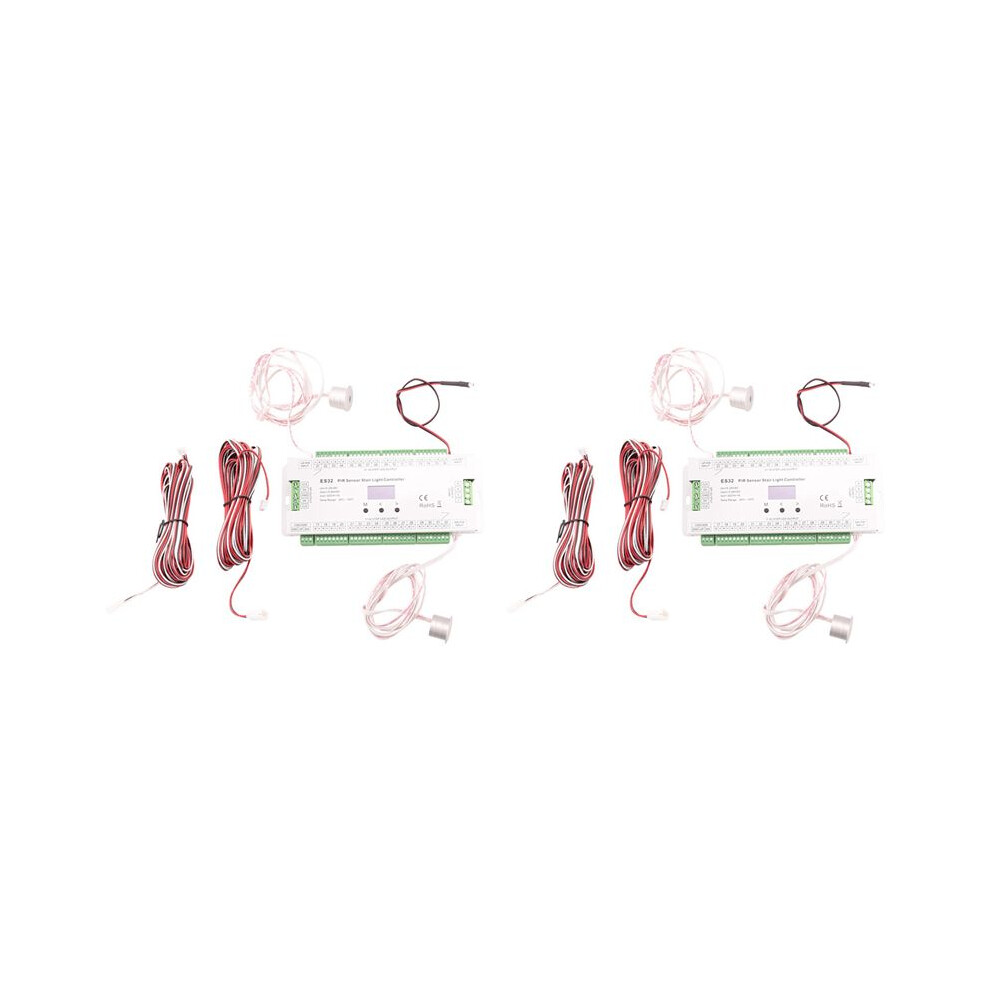 2X 32Ch Es32 Pir Sensor Stair Controller Human Body Infrared Inductive Stair Lamp Control For Single Color Light 6031929407780