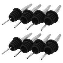8Pzs Vertedor de Botella de Vino Aceite Licor Whisky de Acero Inoxidable Dispensador de Boca de Tapon de Tapa