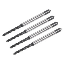 4pcs Spiral Flute Thread Taps, M2 X 0.4 Nitride Coated Metric Screw Tap, High Speed Steel Machine Tapping Threading Tool