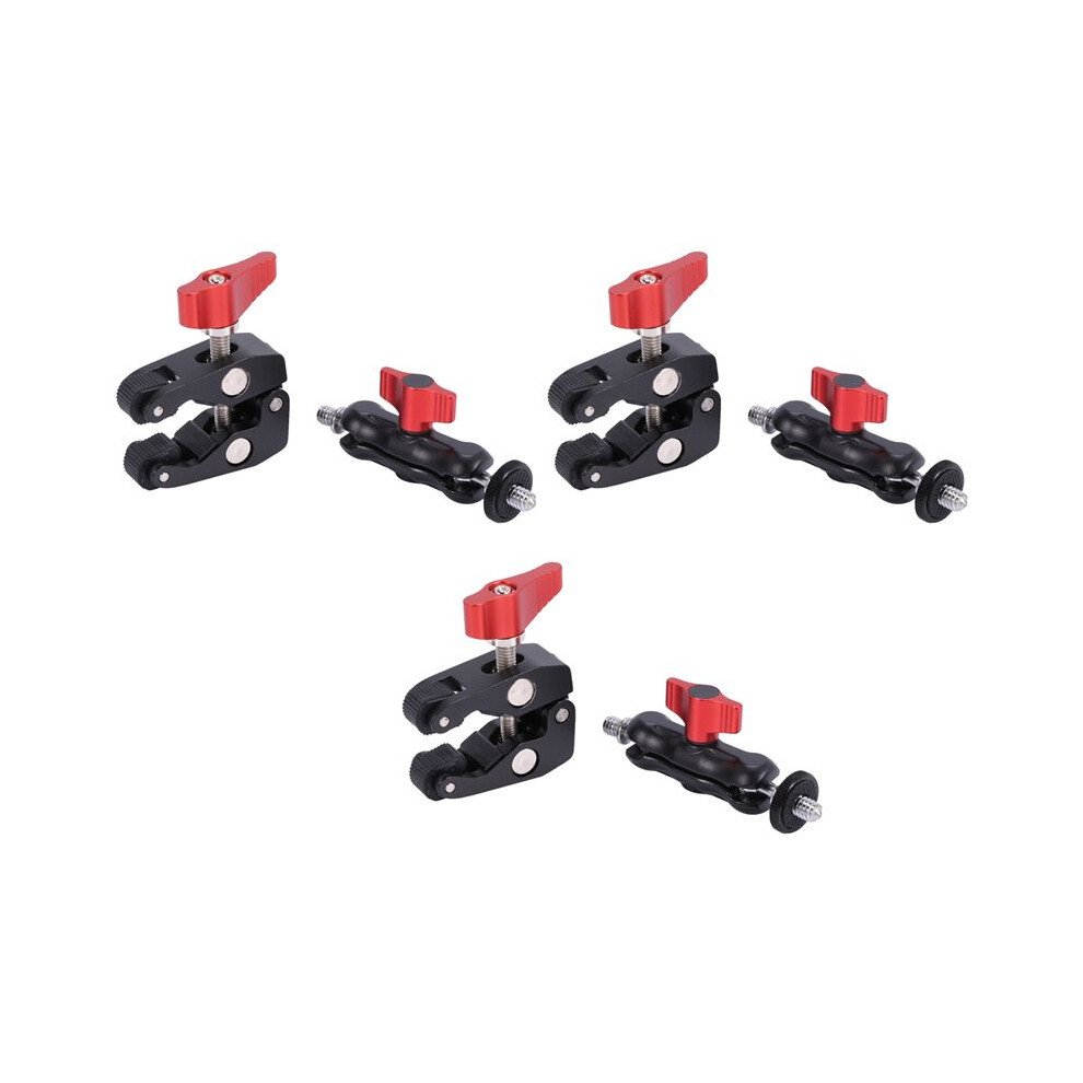 3X Slr Camera Magic Arm Double Hot Shoe Crab Claw Clip Universal Monitor Bracket Clamp Super Holder 4712976398987