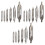 18 PCS HSS Combined Center Drills Bit Set Countersink 60 Degree Angle 5/3/2.5/2/1.5/1 mm 1