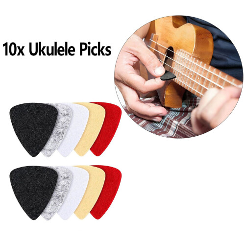 10PCS Ukulele Felt Picks Soft Guitar Picks High Density Felt 1