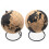Pinnable Cork Globe 5.7' Antique Standing Desk Decor Compact Map for Home Office 5
