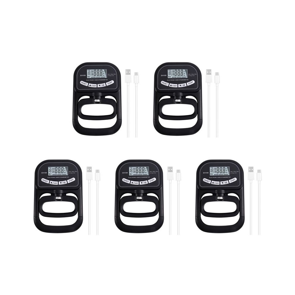 5X 265 Lbs / 120Kgs Hand Dynamometer Grip Strength Trainer-Electronic Hand Grip Strength Tester Grip Strengthener 6032810495442