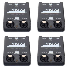 4X Nuovo Isolatore Audio A 2 Vie, Eliminatore di Corrente Audio, XLR 6.5, Isolatore Permalloy, Mixer Trasmissione In Diretta