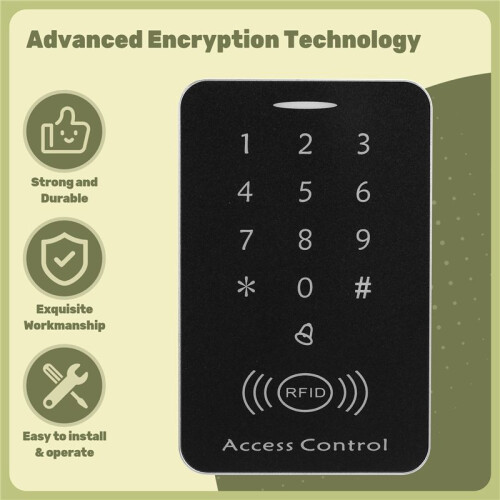 Anti-Copy Encrypted Standalone Access Controller 125Khz ID Access Control Keypad Digit Panel Card Reader for Door Lock 2