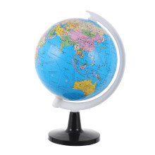 Large Blue Oceans World Globe with 360 Rotating Axis, Definition Terrain, Educational Desk Ornament