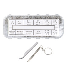 Kit de reparo de óculos, ferramentas de precisão para reparo de relógios e óculos de sol, pequenos parafusos de aço inoxidável resistentes à
