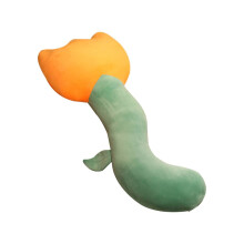 50 Inch Soft Tulip Plush Pillow, Cute Flower Throw Cushion for Bedroom Decor, Orange