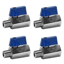 4X Válvula de Bola 1/2 Pulgada Válvula de Bola de Acero Inoxidable 304 NPT Hembra Y Macho Perfecto