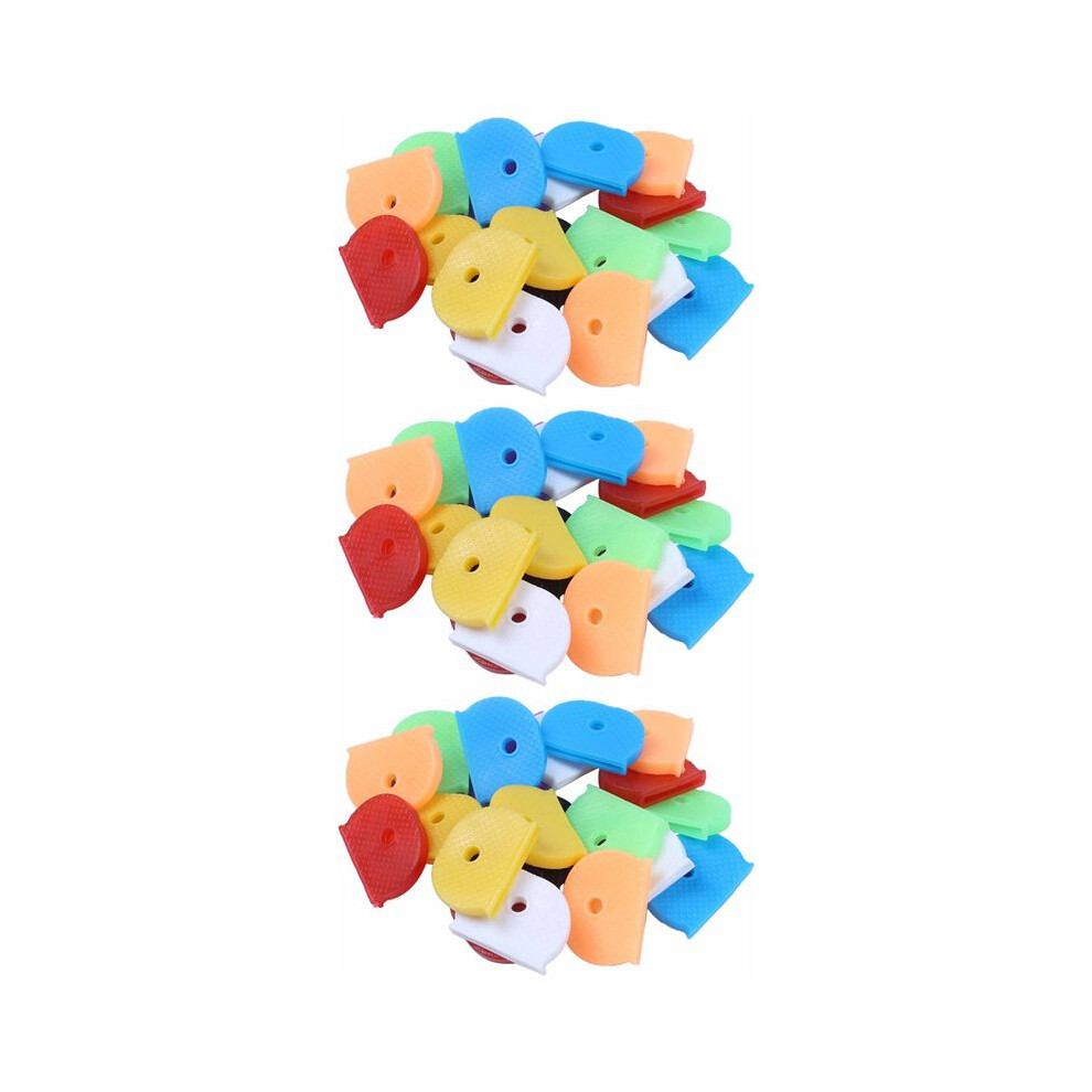 Brecantia 72 Key Caps With Flexible Key Cover For Easy Identification Of Door Keys, Multicolor