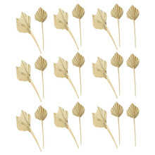 30 Pcs Boho Dried Spears Natural Dried Fans Dried Leaves Dried Leaf Fan Leaf with Stem