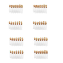 160 Stuecke 11X32mm Tiny Leere Klare Kork Glas Flaschen Vials 2Ml