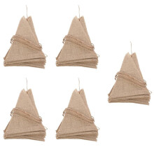 5 Pcs 3.7M Rustic Jute Hessian Burlap Lace Bunting Shabby Chic Wedding Banner