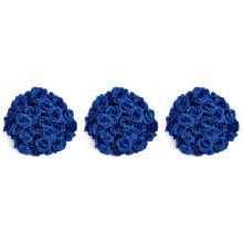 Fiori Artificiali Capolini in Seta Rosa, 150 Pezzi per Cappello, Vestiti, Decorazione per Album, (Blu Scuro)