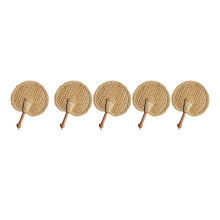 5X Hand Gewebter Gewebter Stroh Hand Ventilator Alter Sommer Natürlicher Hand Ventilator Umwelt Freundlicher Hand Gewebter Ventilator Dekorativer
