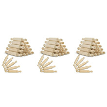 45 Pieces Wooden Rolling Pin 6 Inches Long Kitchen Baking Rolling Pin Small Wood Dough Roller for Children Fondant