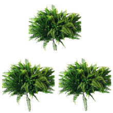 30Pcs Artificial Boston Fern Bush Silk Plant Hanging Fake Greenery Home Decor
