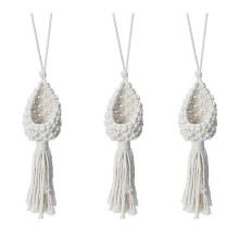 3X Boho Macrame Air Plant Hanger Tillandsia Hanging Basket Rope Holder Flower Home Decor (13CM)