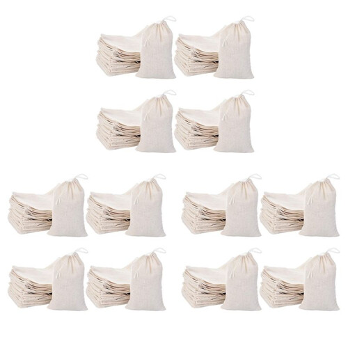 Pacote com 600 Sacos de Musselina de AlgodãO Saquinho Saquinho Multiuso Sacos de CordãO (4 X 6 Polegadas)