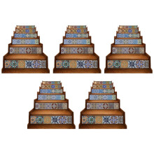 30x Peel and Stick Tile Backsplash Stair Riser Decals DIY Tile Decals Mexican Traditional Talavera