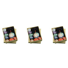 3X Sieben Chakra Satz, Natürliche Aura, Gemischte Kristall Heimdekoration, Heilung, Polierte Edelstein Sammlung, Amulett Halskette
