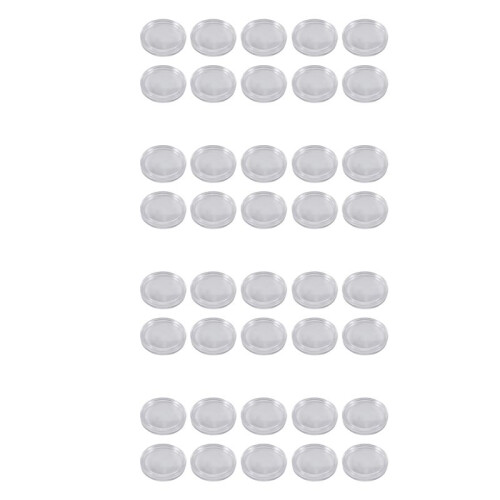 40 Pcs Small Round Transparent Plastic Coin Capsules Box 33mm