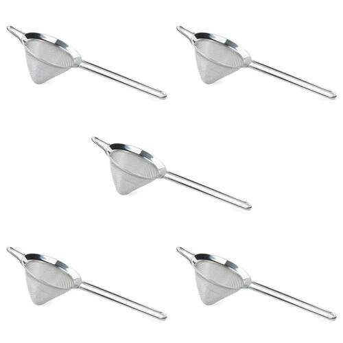5X Cocktail Fine Strainer Stainless Steel Conical Mesh Strainer Professional Bar Tool