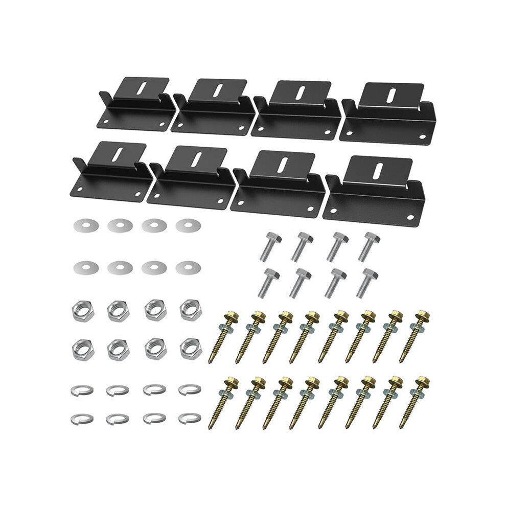 8Pcs Solar Panel Mounting Bracket Kits Roof Z-Style Bracket Photovoltaic Panel Z-Bracket Stand For Car Boat Rv Yacht B 4761759087723