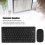 Wireless 2.4G 78-Key Keyboard & 4-Button Mini Mouse Set for Office Black 3