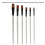 6Pcs Nylon Paintbrush Set, Soft Wool, Durable, Short Handle 7