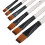 6Pcs Nylon Paintbrush Set, Soft Wool, Durable, Short Handle 8