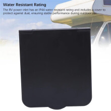 RV Power Inlet Socket 3 Pin 32A Flush Mount Waterproof Power Receptacle for Motorhome Trailer RV Power Inlet Plug Black