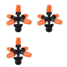 3X Arroseurs de Jardin Arrosage Automatique de la Pelouse Arroseur D'Eau Rotatif À Cercle de 360 DegrÉS 5 Tuyaux de Jardin Tuyau D'Arrosage