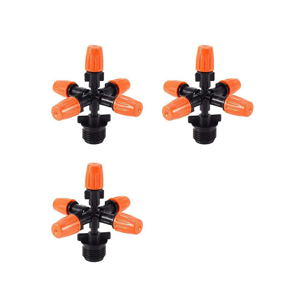 3X Garden Sprinklers Automatic Watering Grass Lawn 360 Degree Circle Rotating Water Sprinkler 5 Nozzles Garden Pipe Hose 6033615757421