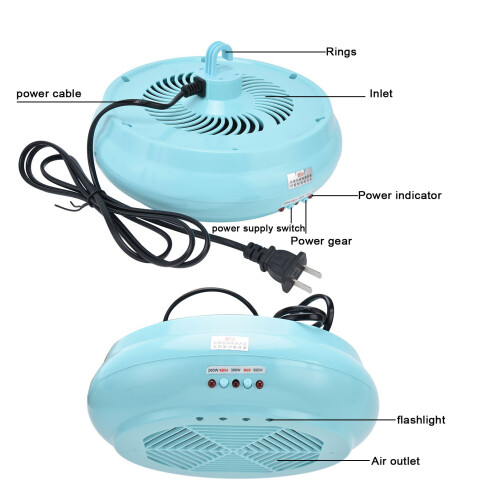 Adjustable 200W-500W Brood Heating Lamp for Poultry Breeding, Remote Control 2