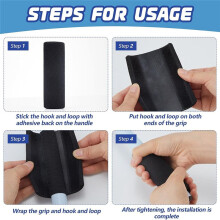 4 Pcs Handle Grips NBR Rubber Foam Grip Wrap Soft Buffer Tube Cover Pad Handle Covers for Fitness Bicycle Handlebar