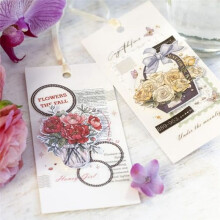 PET Tape Set, 4 Rolls of Scenic Ephemera for Junk Journaling,Scrapbooking,Crafting,DIY Projects Bouquet for You Series