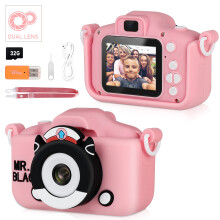 Kids Camera with Silicone Cover and 32GB Card, Children Digital Video Camera for Ages 39