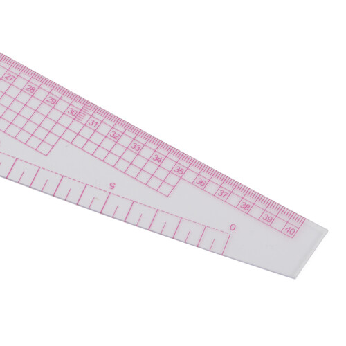 58cm High Accuracy Transparent Plastic Curved Ruler for Sewing Pattern Design 1