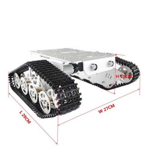 Robot Tank Chassis Gold 9V with Code Box, Programmable Tracked Platform for STEM Education 1