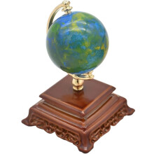 Mini Rotating World Globe for Kids Girls, Alloy Desk Map Toy, 360 Educational Decorative Display