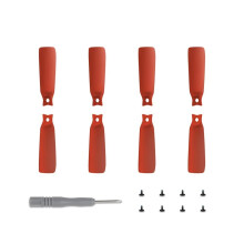 8PCS Red 3Blade Low Noise Drone Propellers for Flip FPV with Screwdriver and Full Spare Set
